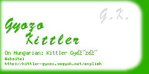 gyozo kittler business card